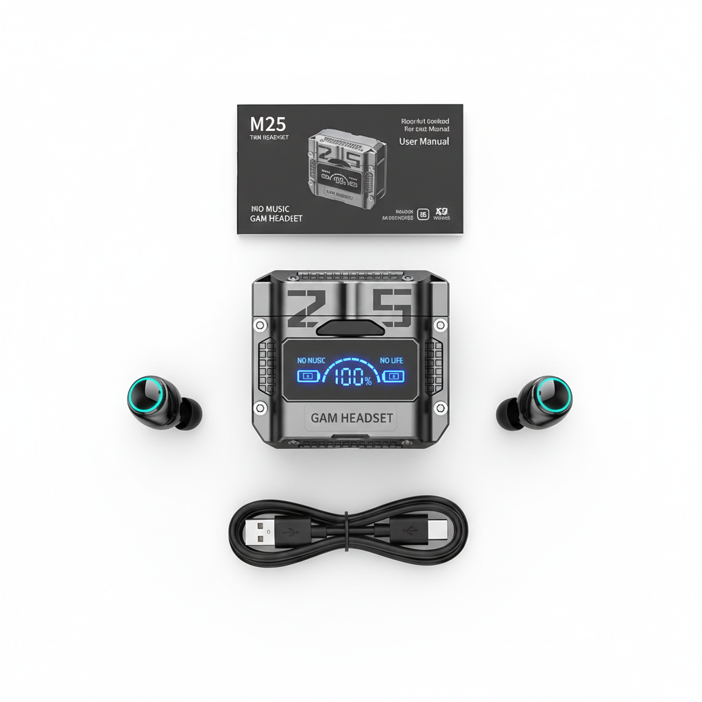 M25 TWS Gaming Earbuds – Bluetooth 5.3 Low Latency Earbuds